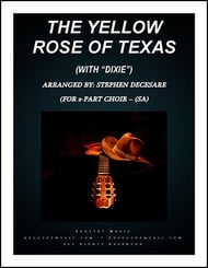 The Yellow Rose Of Texas (with Dixie) SA choral sheet music cover Thumbnail